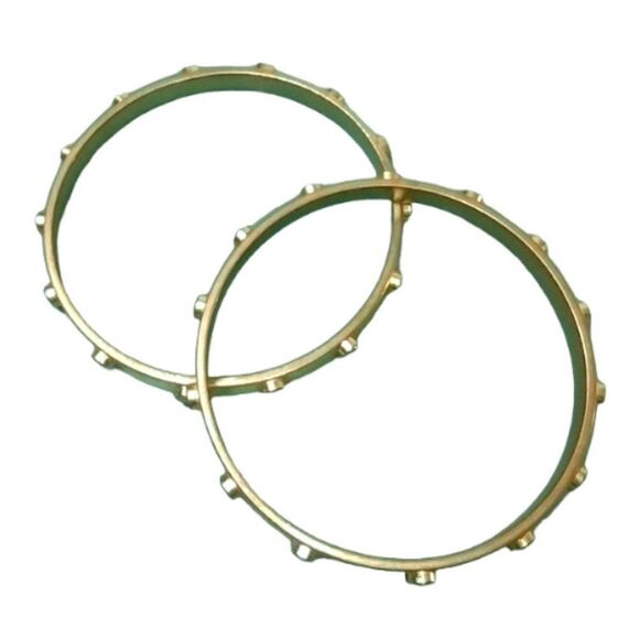 Pair of Gold Tone Bangle Bracelets Costume Jewelry - Picture 1 of 5